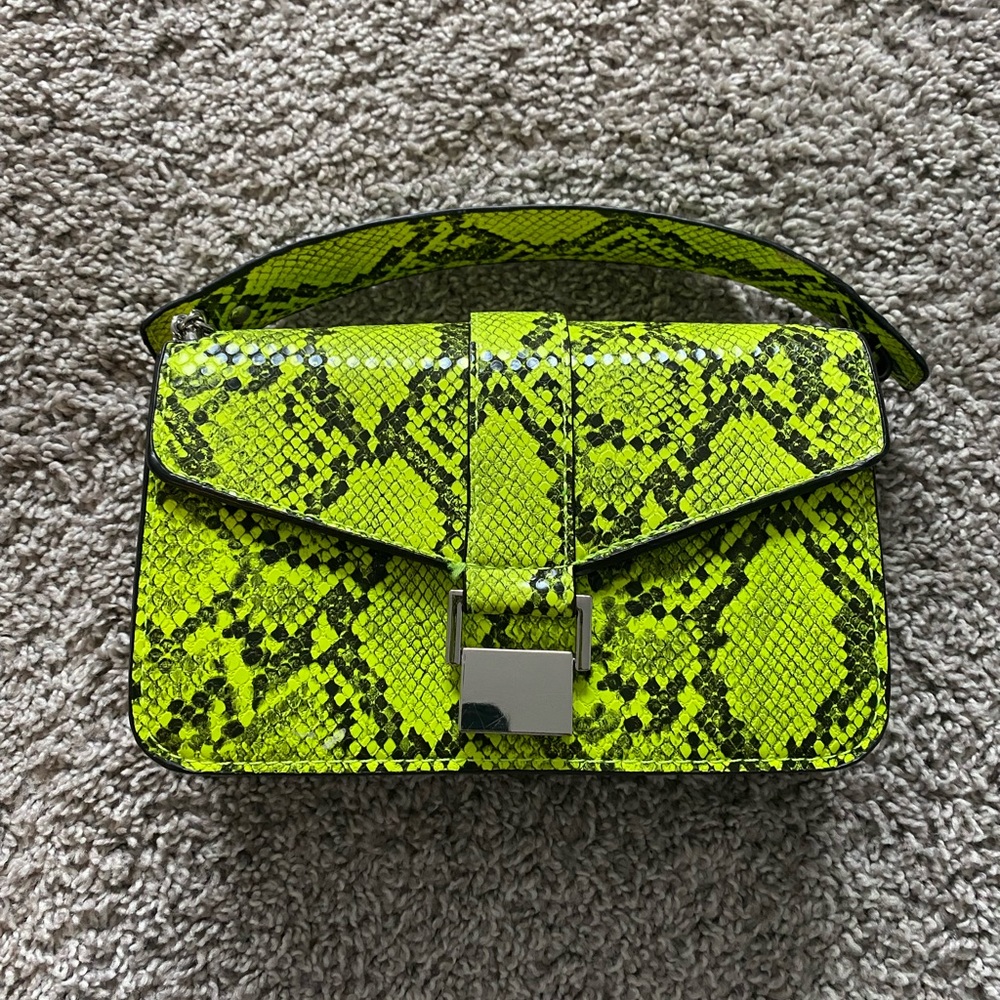 ZARA crossbody bag in neon green